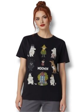 Moomin Character Grid Boyfriend Fit T-Shirt